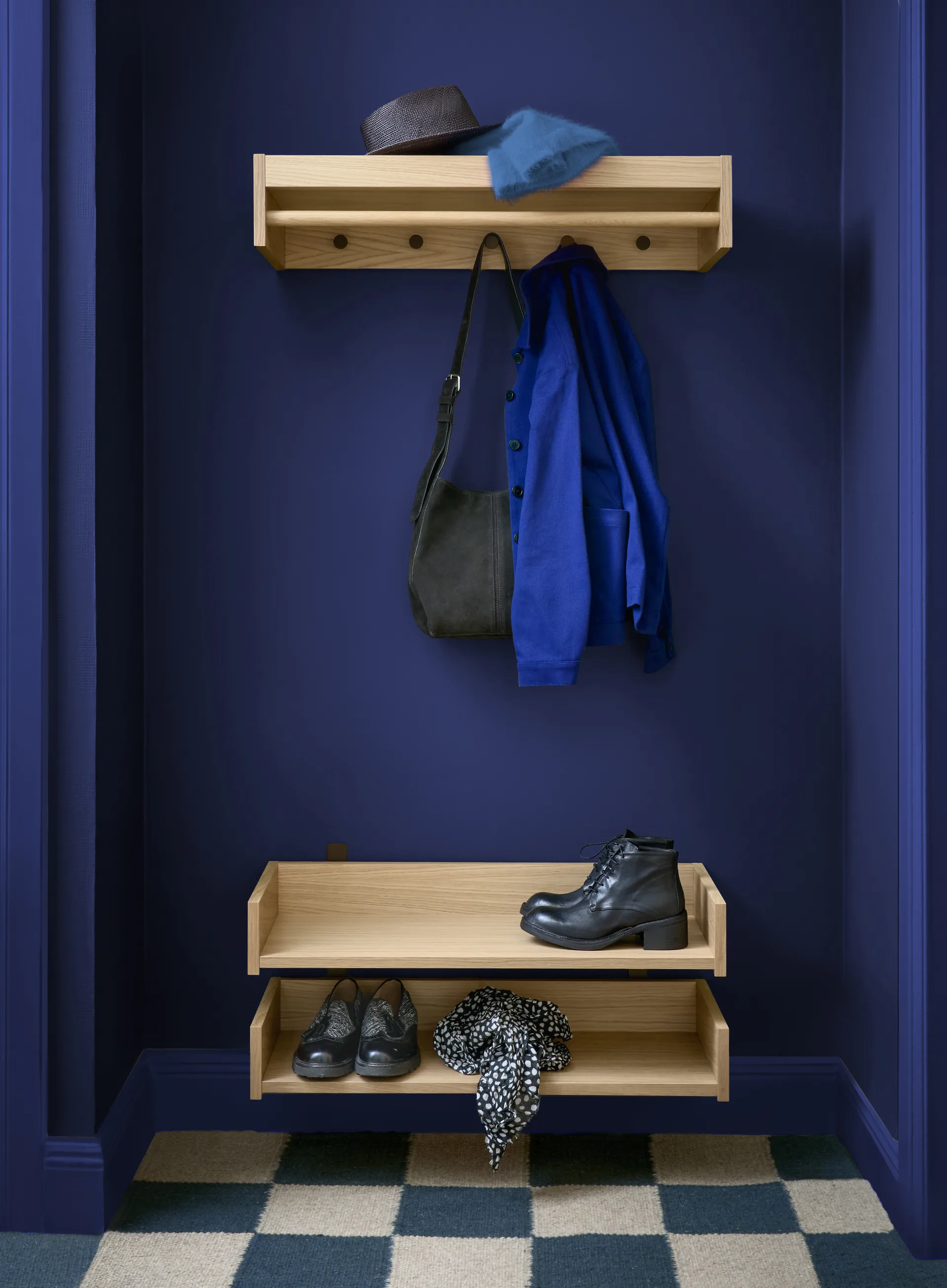 Gentle perchero de pared, Roble, 78×15×32 cm Maze