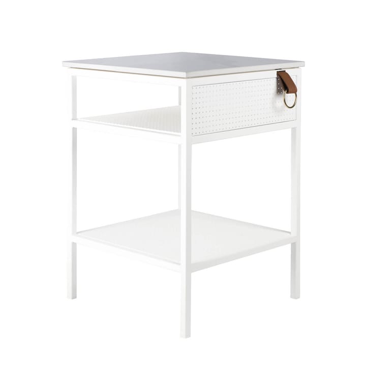Mesa auxiliar Tracy, derechas, Blanco Maze