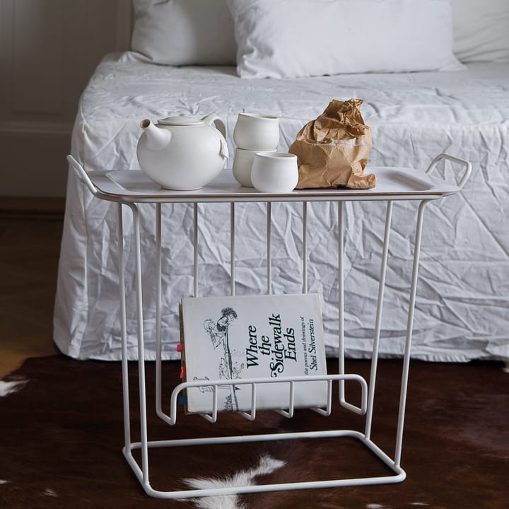 Mesa con bandeja Minnie Mae Paper, blanco Maze