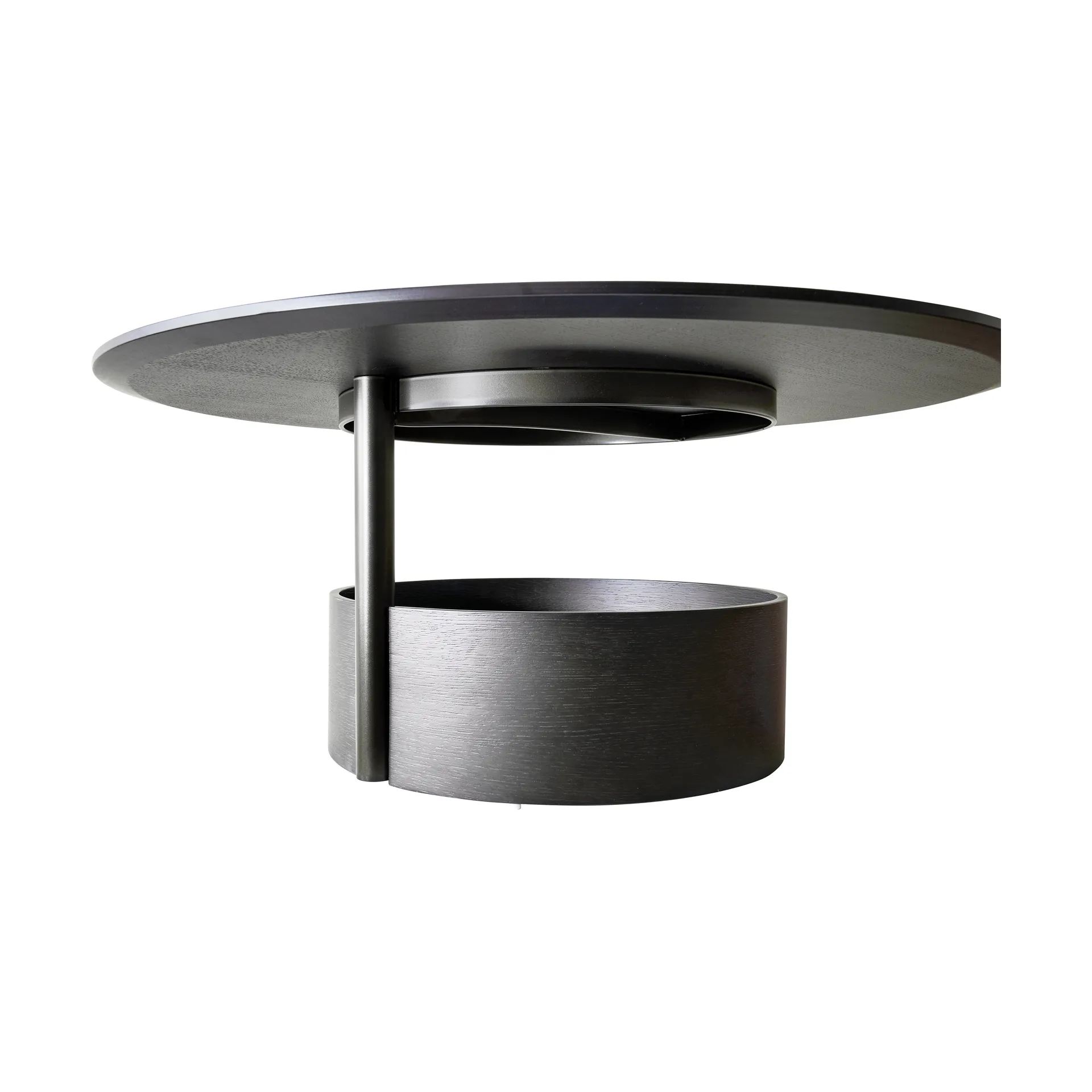 Mesa de centro Parasol L Ø90 cm, Dark stained oak Maze