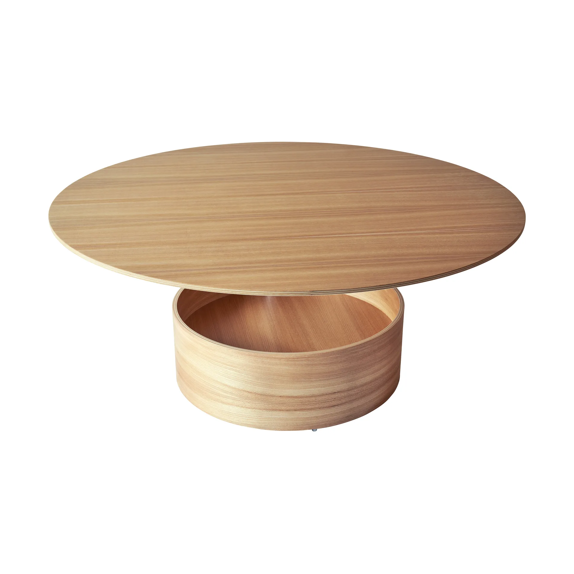 Mesa de centro Parasol L Ø90 cm, Oak Maze