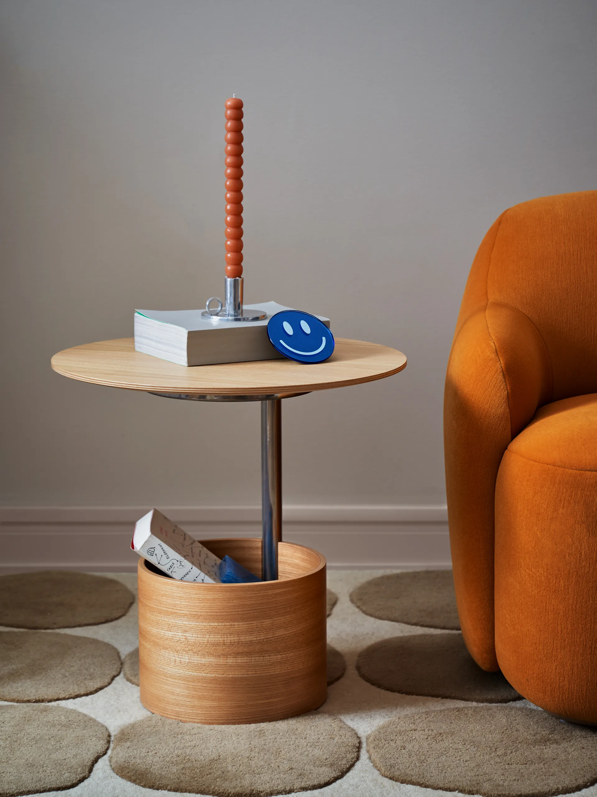 Mesa de centro Parasol S Ø50 cm, Oak Maze