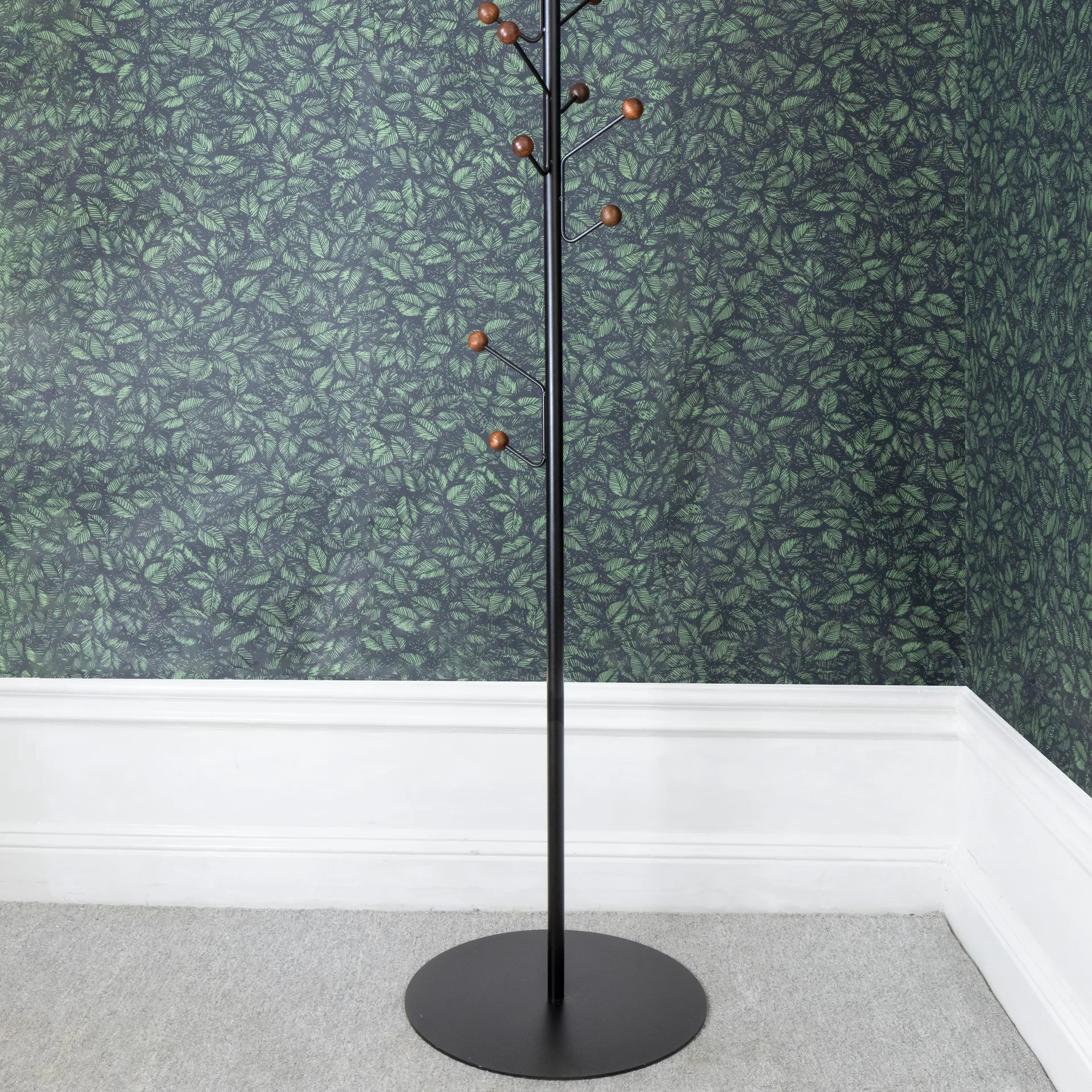 Perchero Bill Floor, Negro-marrón oscuro Maze