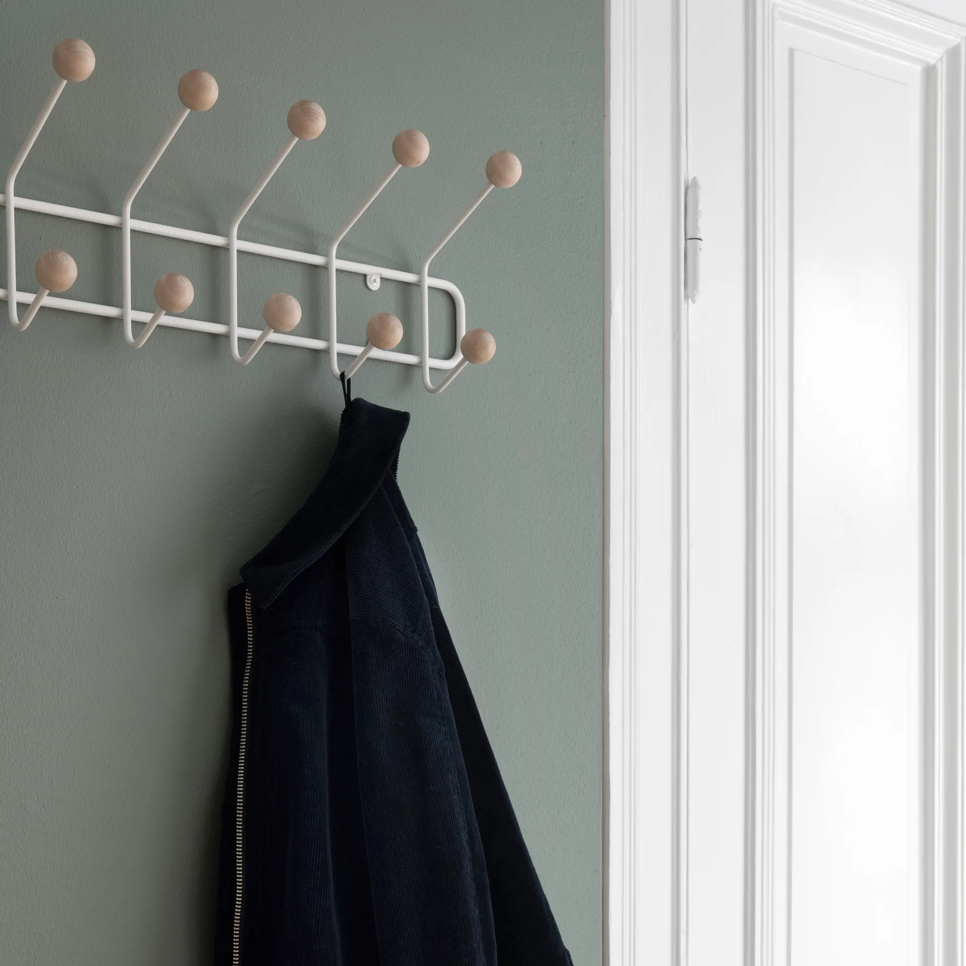 Perchero Bill Horizontal L, blanco Maze