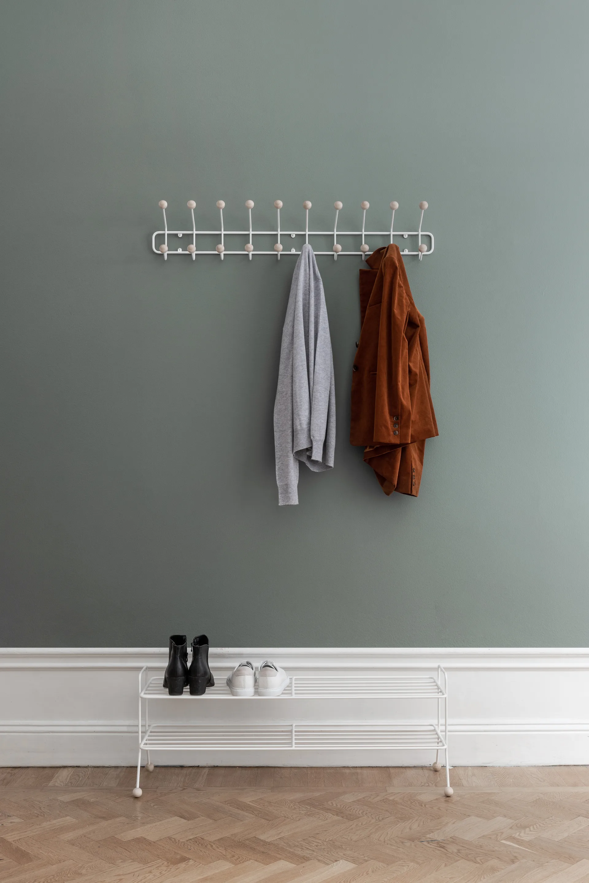 Perchero Bill Horizontal L, Greige Maze