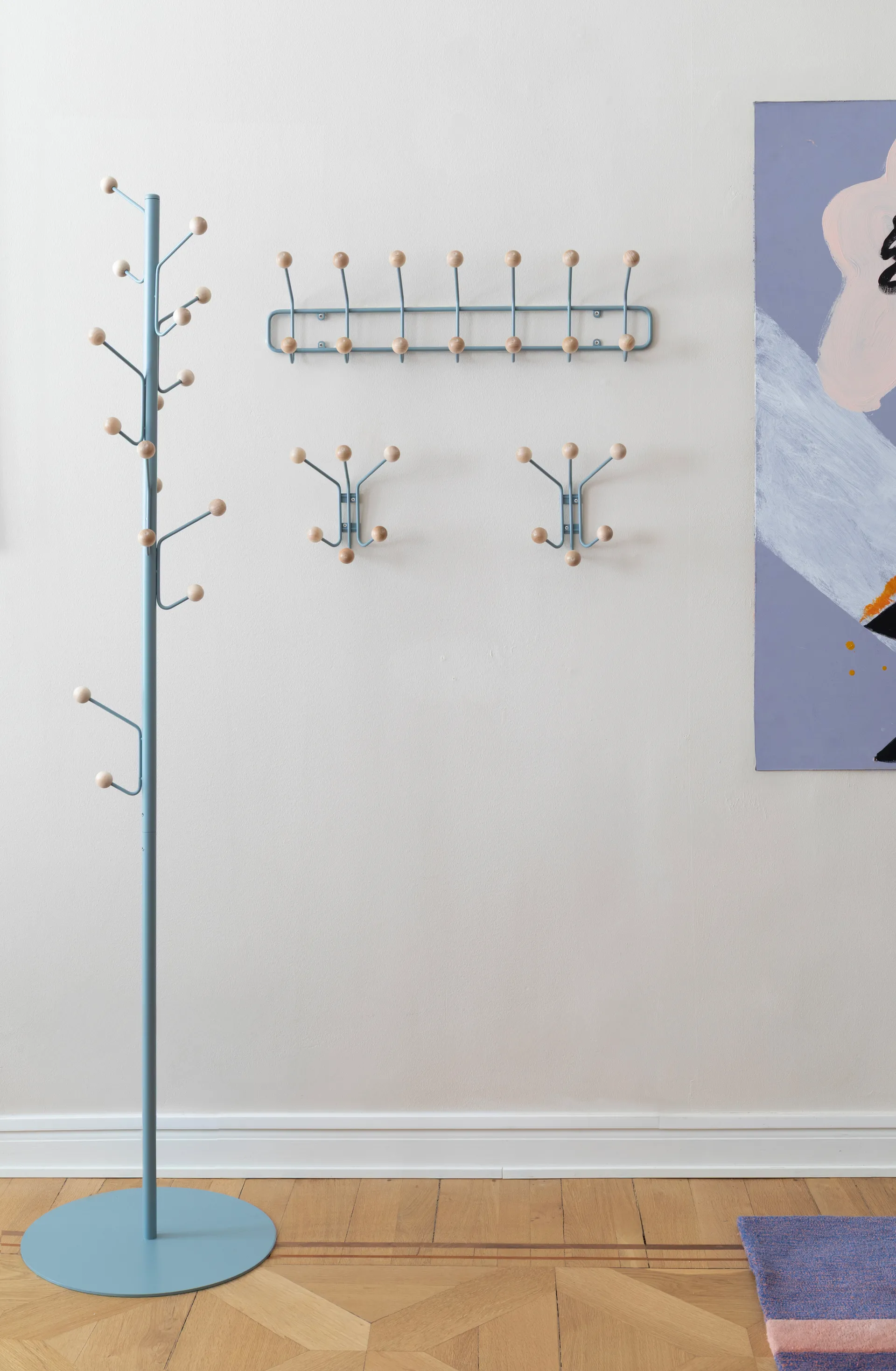 Perchero Bill Horizontal S, Pigeon blue Maze