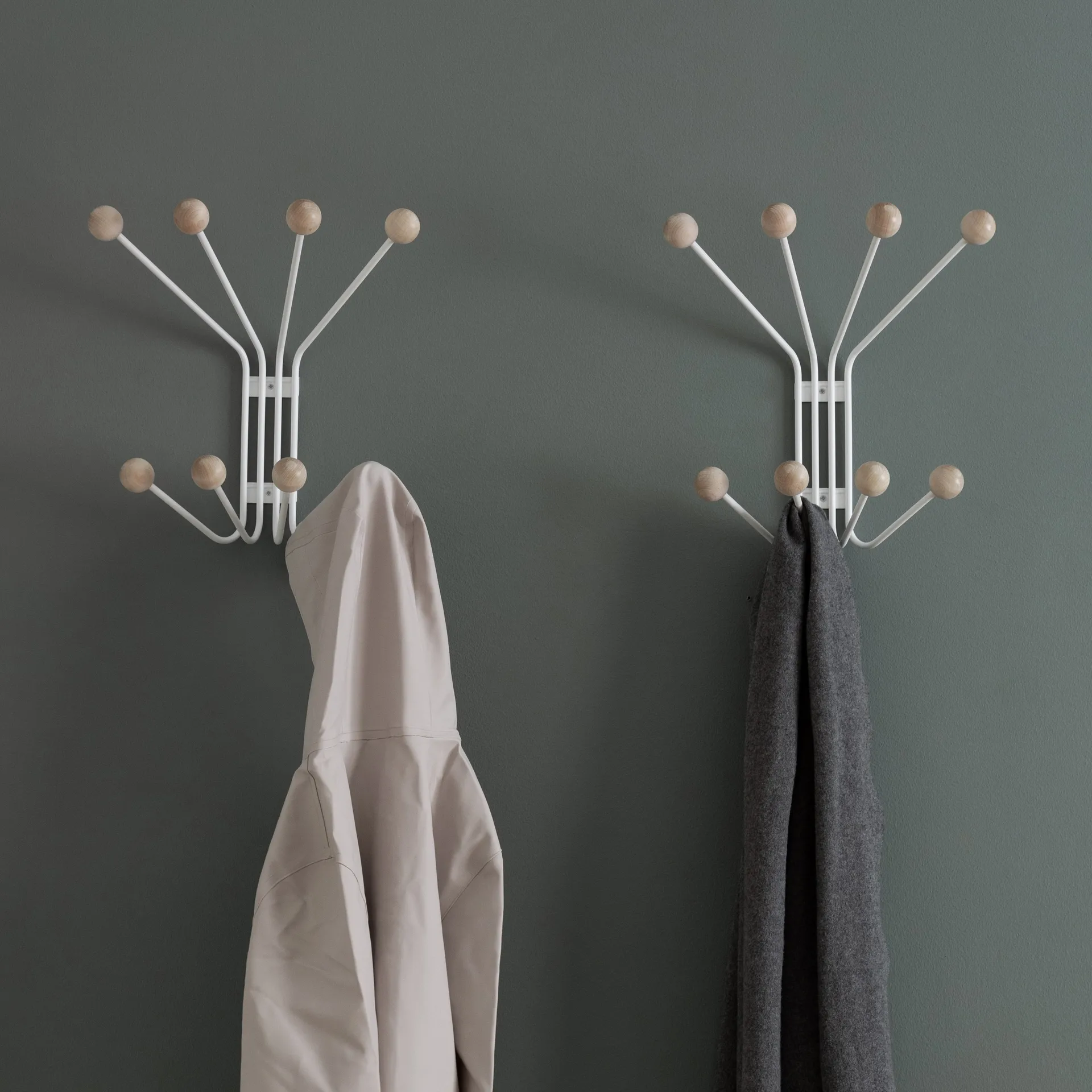 Perchero de pared Bill S, blanco Maze