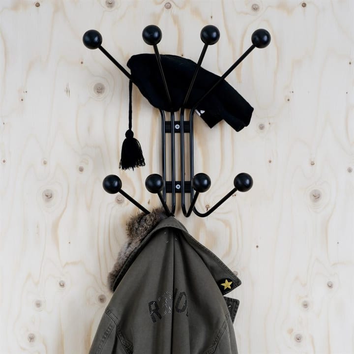 Perchero de pared Bill S, negro Maze