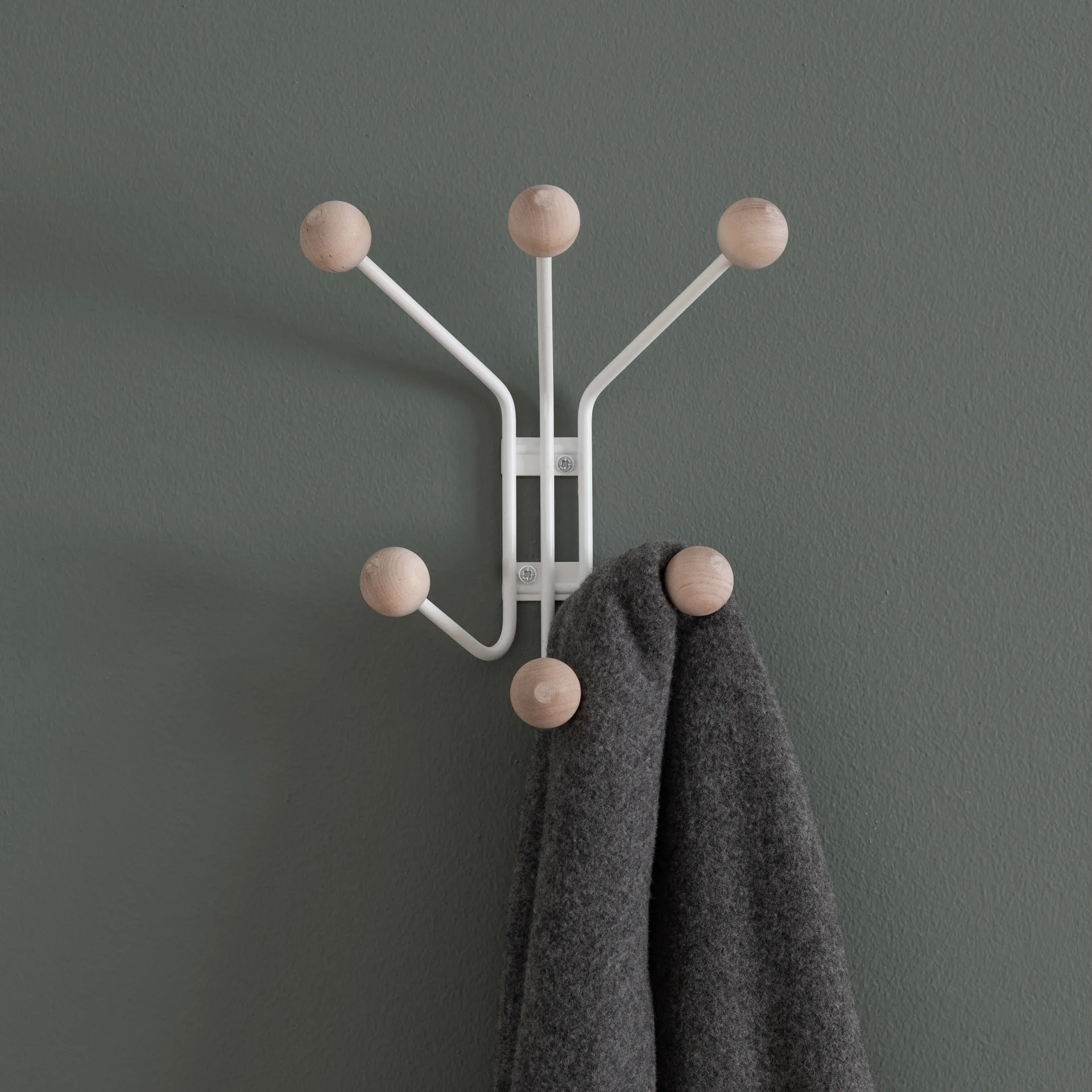 Perchero de pared Bill XS, blanco Maze