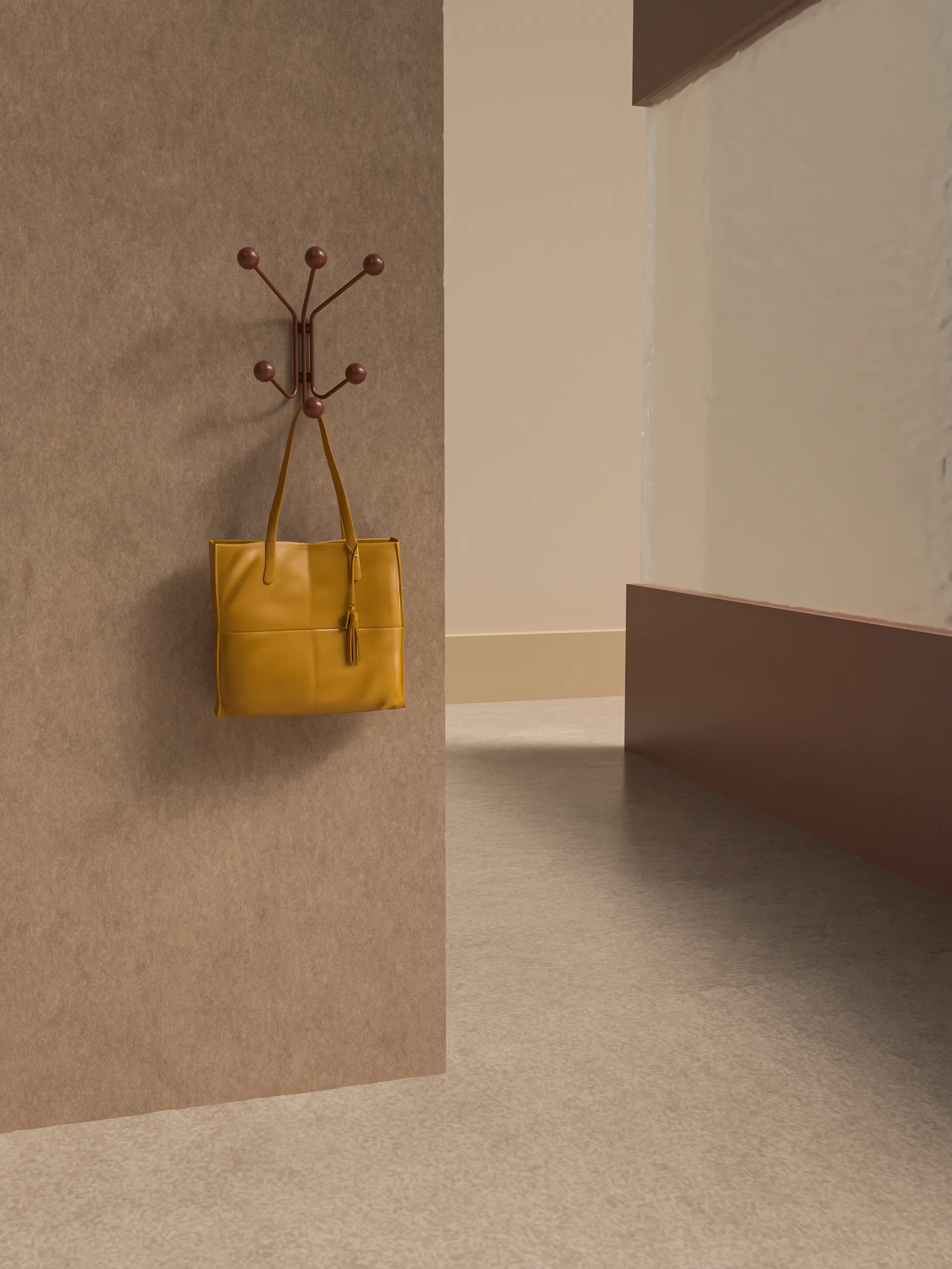 Perchero de pared Bill XS, Cinnamon Maze