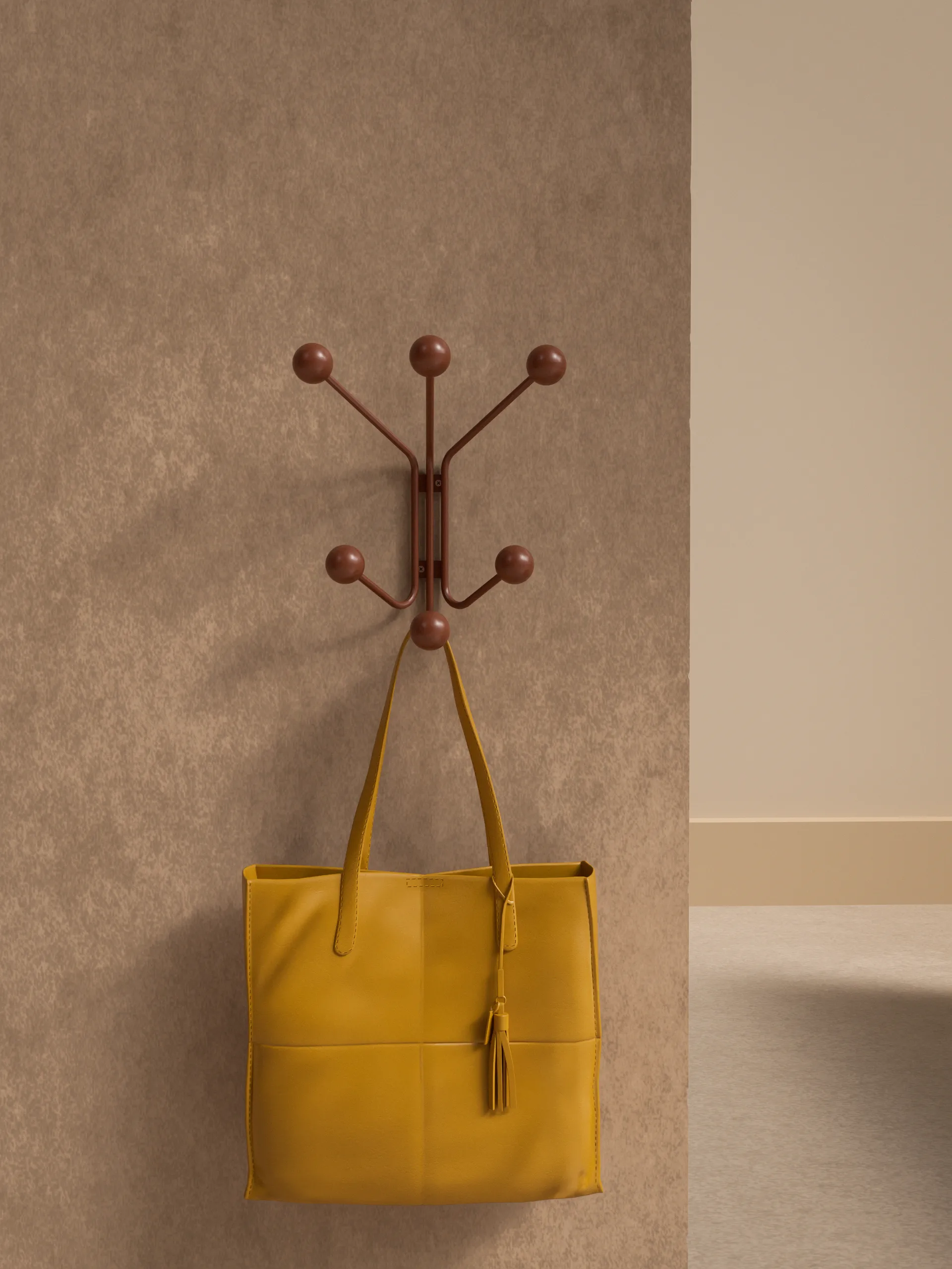 Perchero de pared Bill XS, Cinnamon Maze