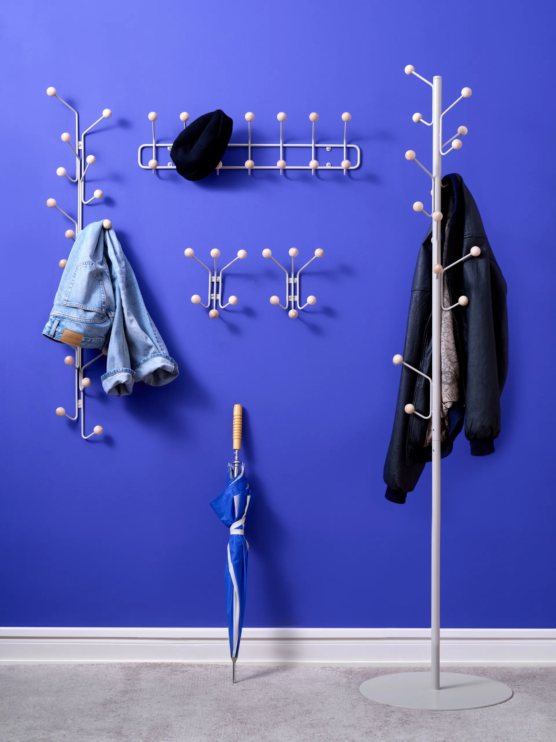 Perchero de pared Bill XS, Greige Maze