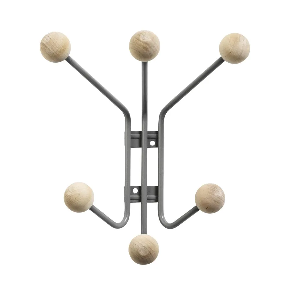 Perchero de pared Bill XS, gris Maze