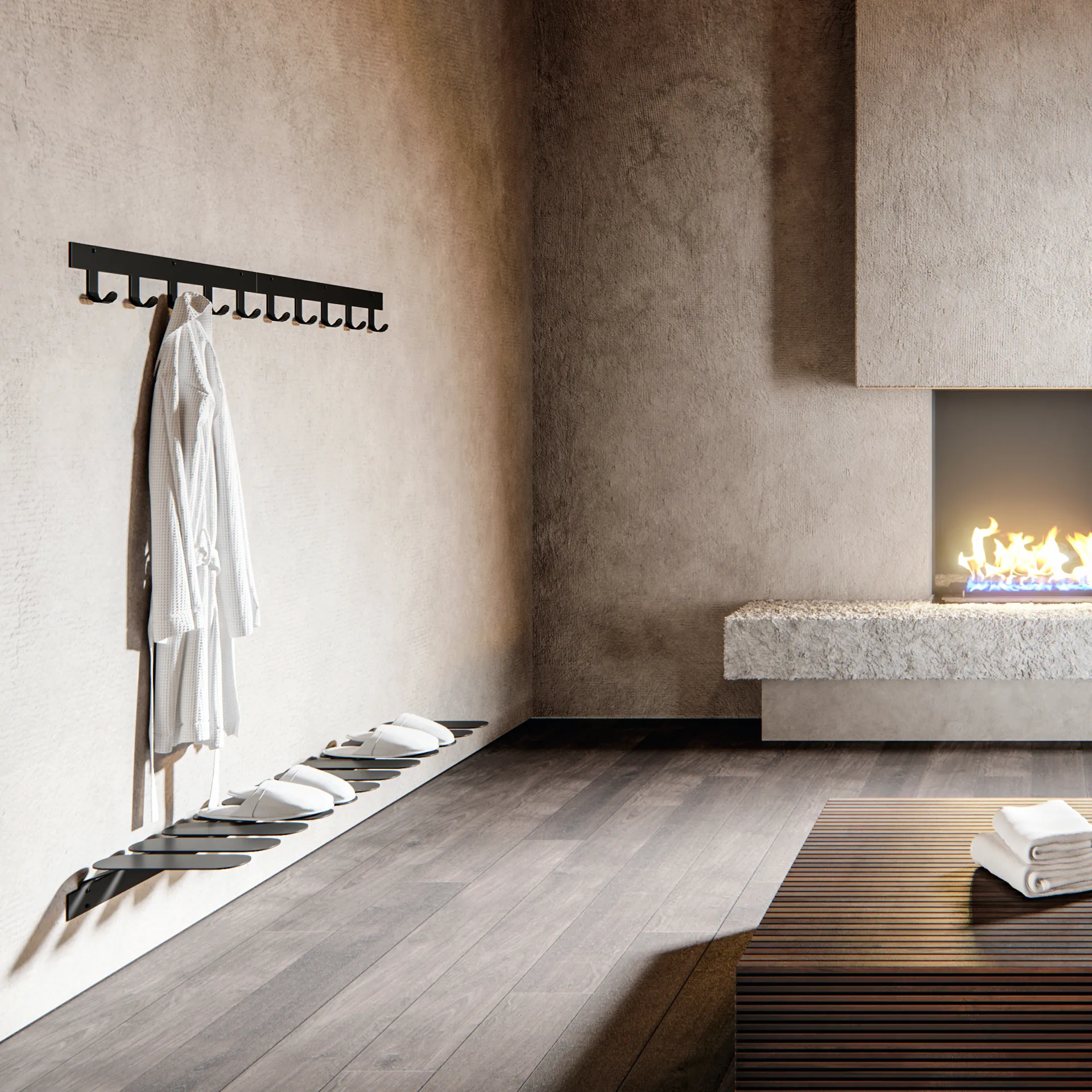 Perchero de pared Only Hooks, negro Maze