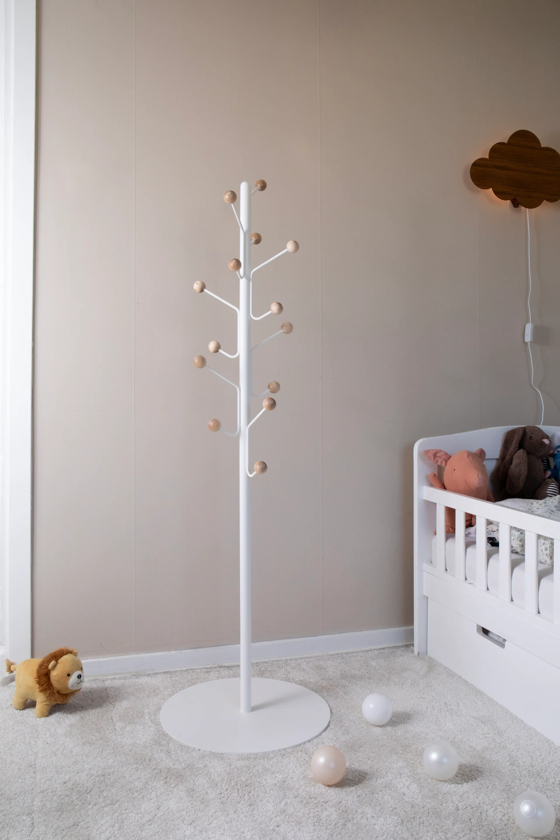 Perchero de pie Bill junior, Blanco Maze