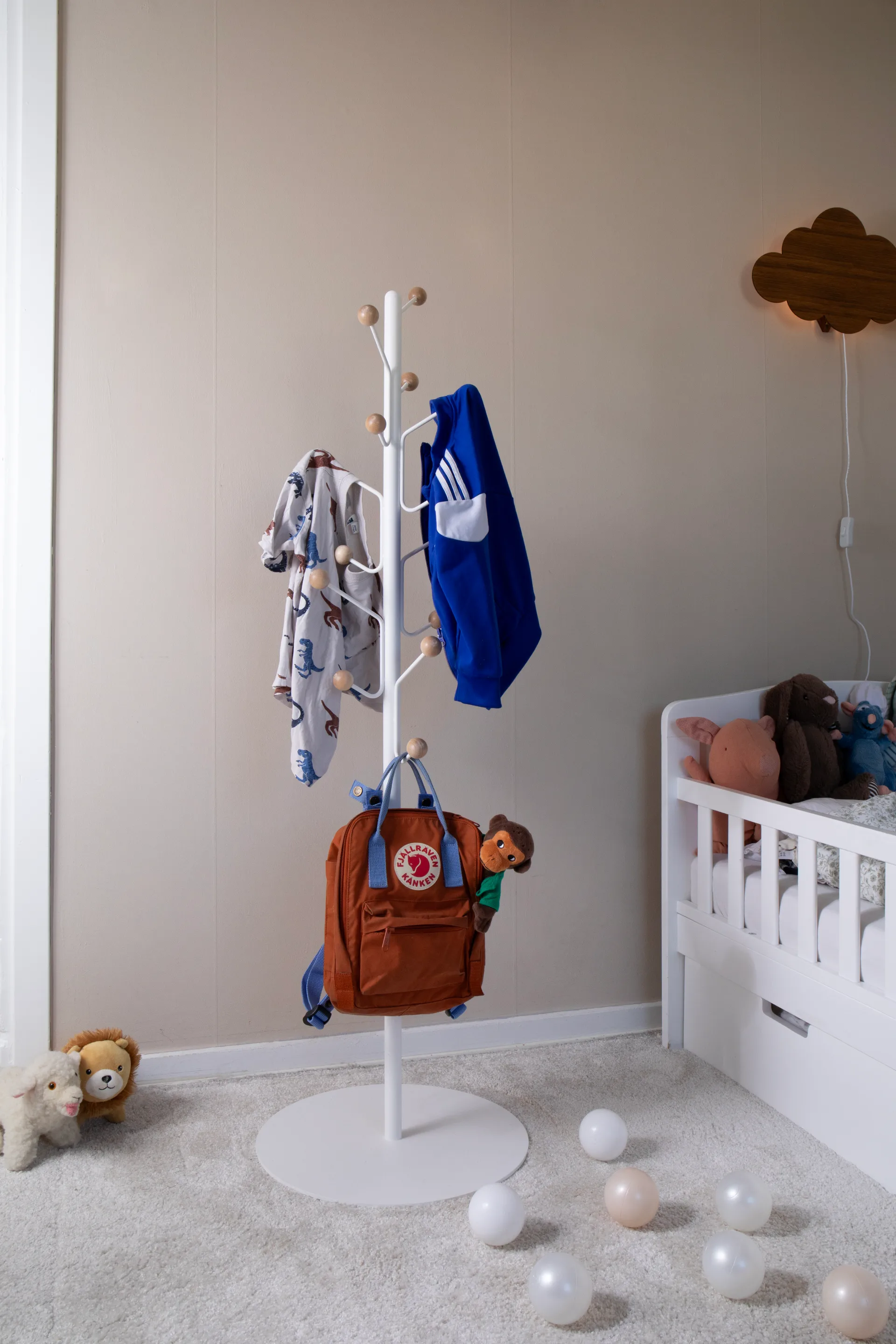 Perchero de pie Bill junior, Blanco Maze