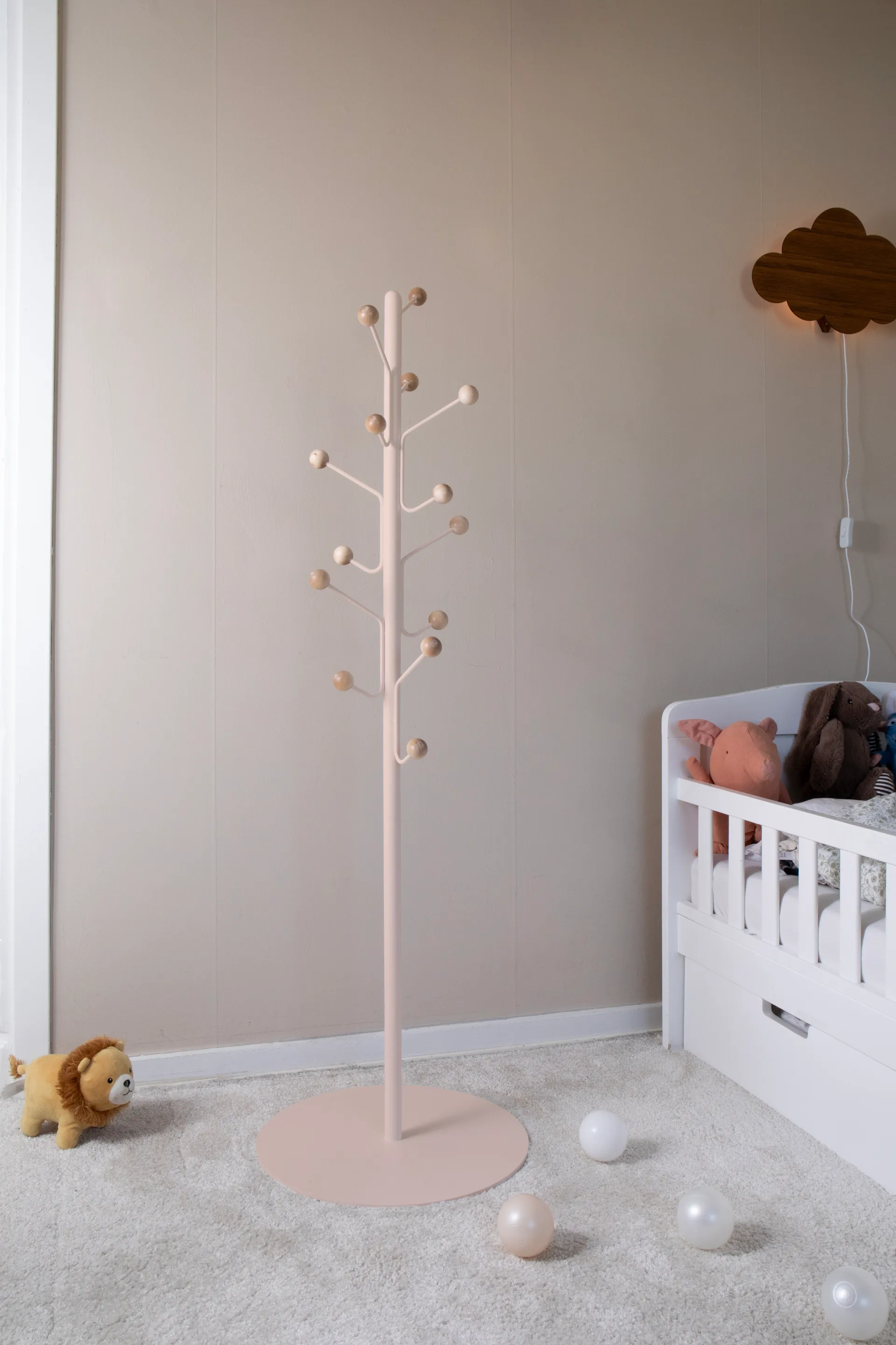 Perchero de pie Bill junior, Rosa pálido Maze