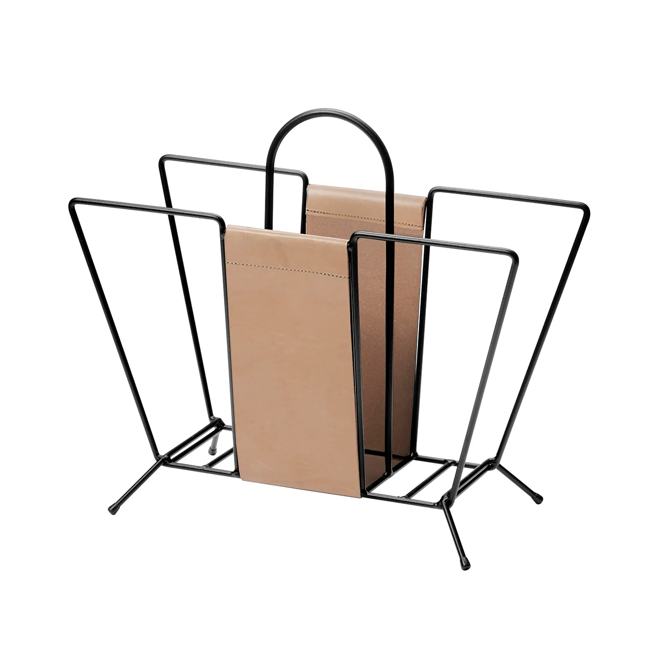 Revistero Suitcase, negro-Natural Maze