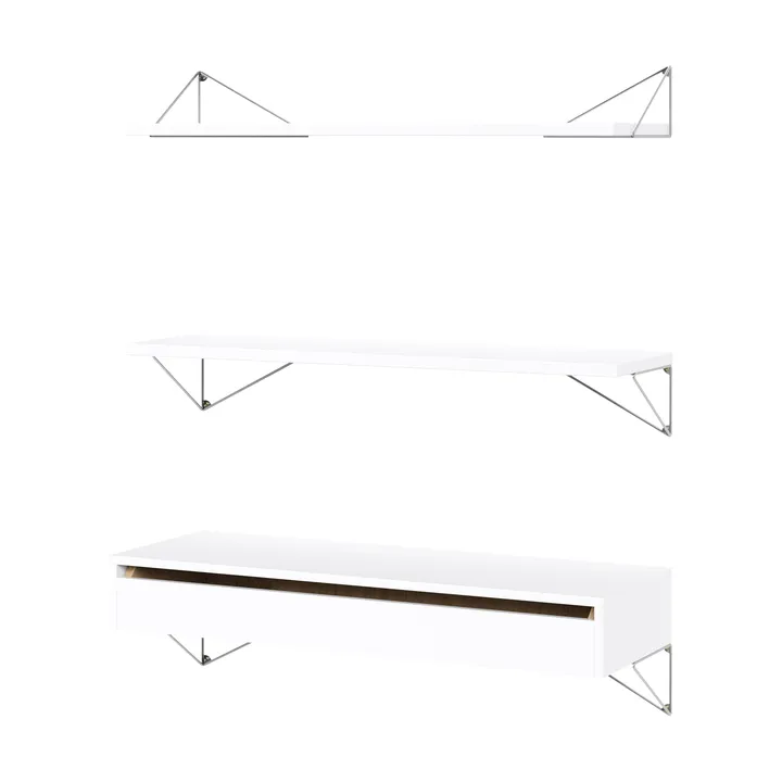 Sistema de estanterías Pythagoras Bundle C blanco-cromo - Maze