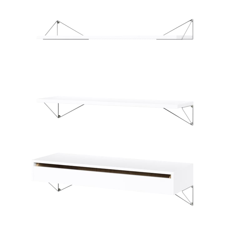 Sistema de estanterías Pythagoras Bundle C blanco-cromo - undefined - Maze