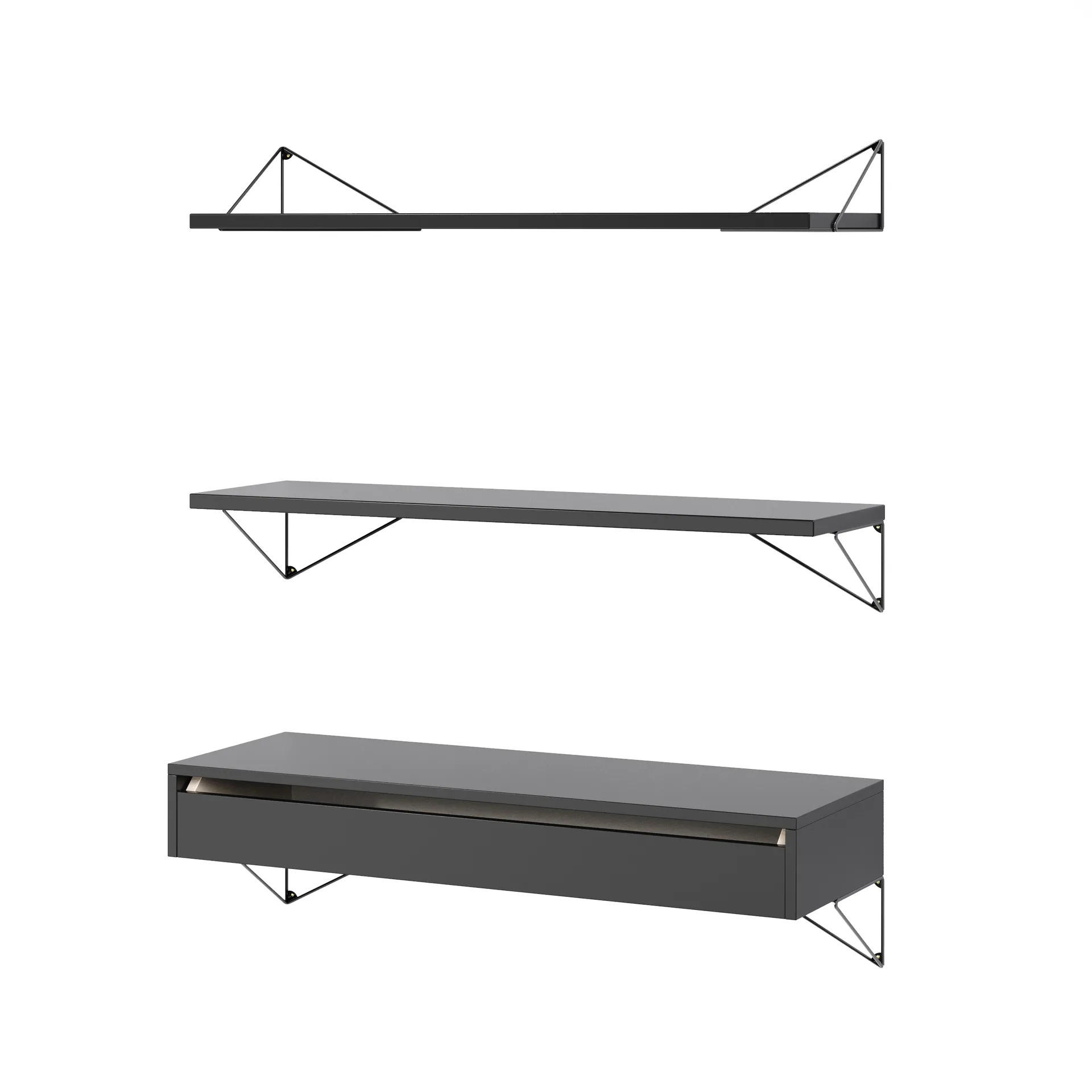Sistema de estanterías Pythagoras Bundle C negro-negro,  Maze