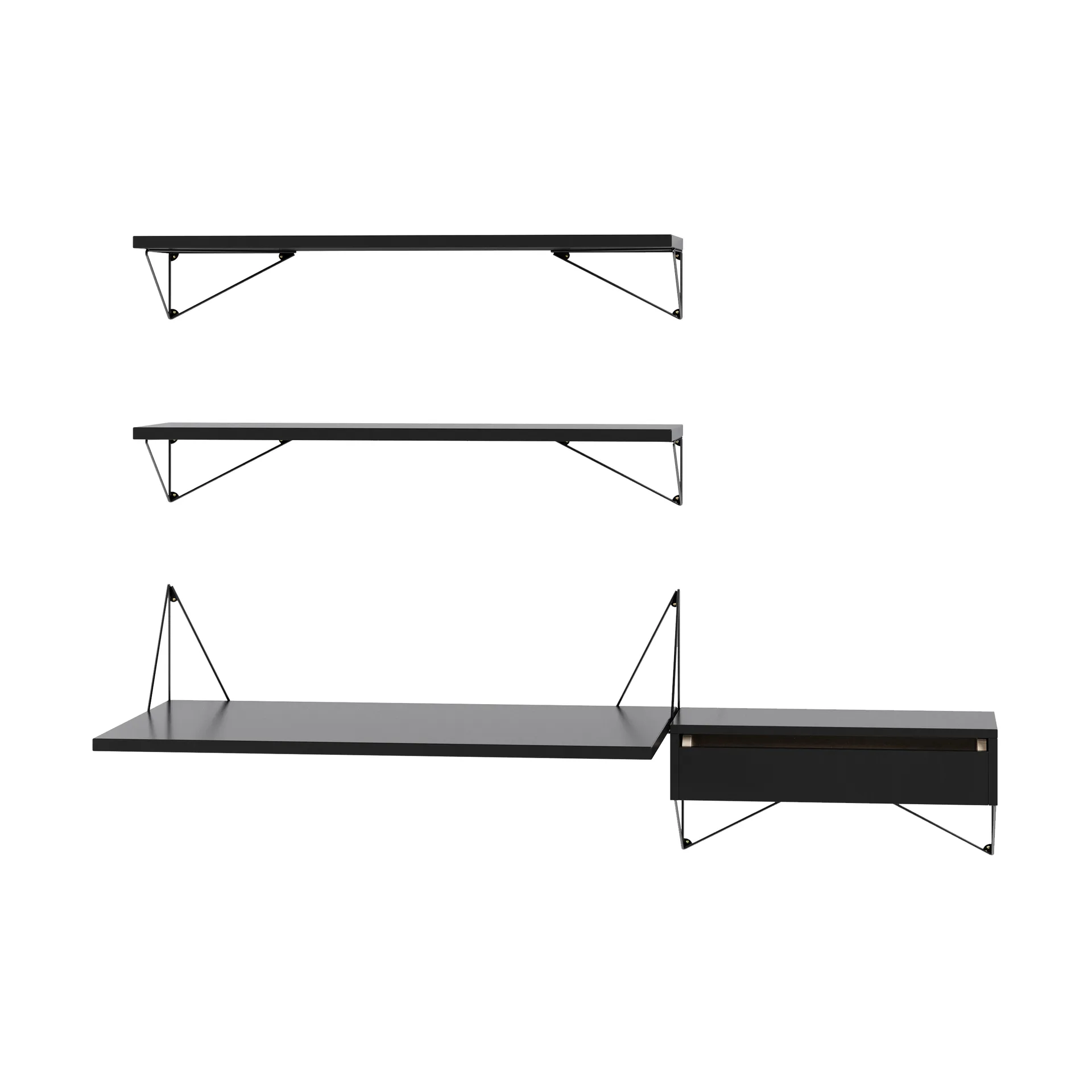 Sistema de estanterías Pythagoras Bundle E negro-negro,  Maze