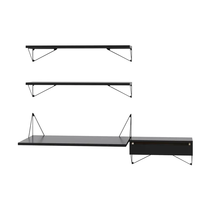 Sistema de estanterías Pythagoras Bundle E negro-negro - Maze