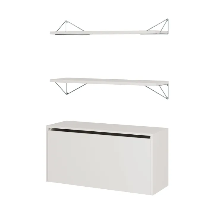 Sistema de estanterías Pythagoras Bundle F blanco-cromo - Maze