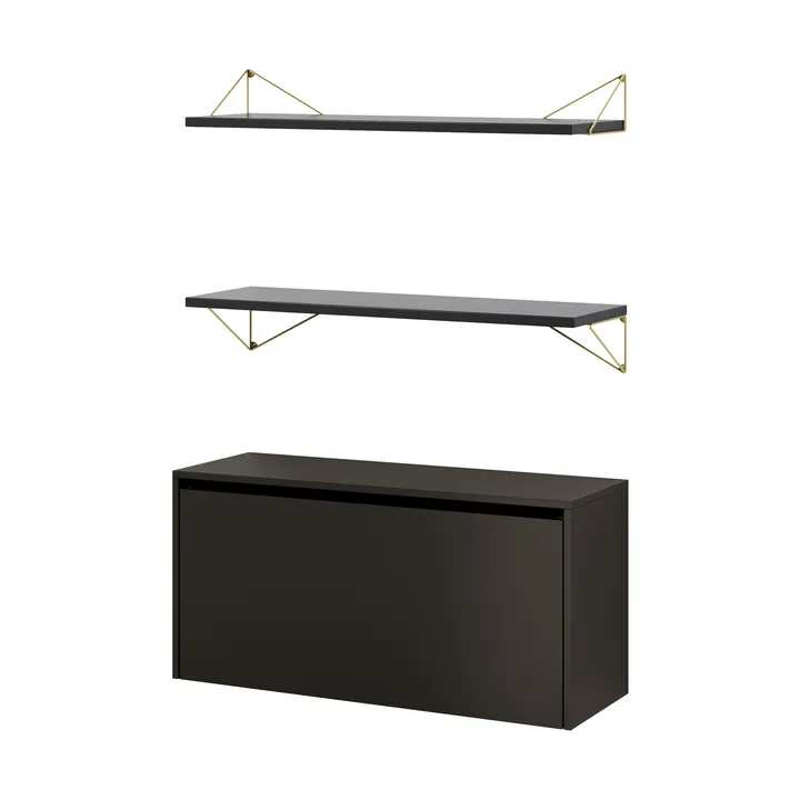 Sistema de estanterías Pythagoras Bundle F negro-latón - Maze