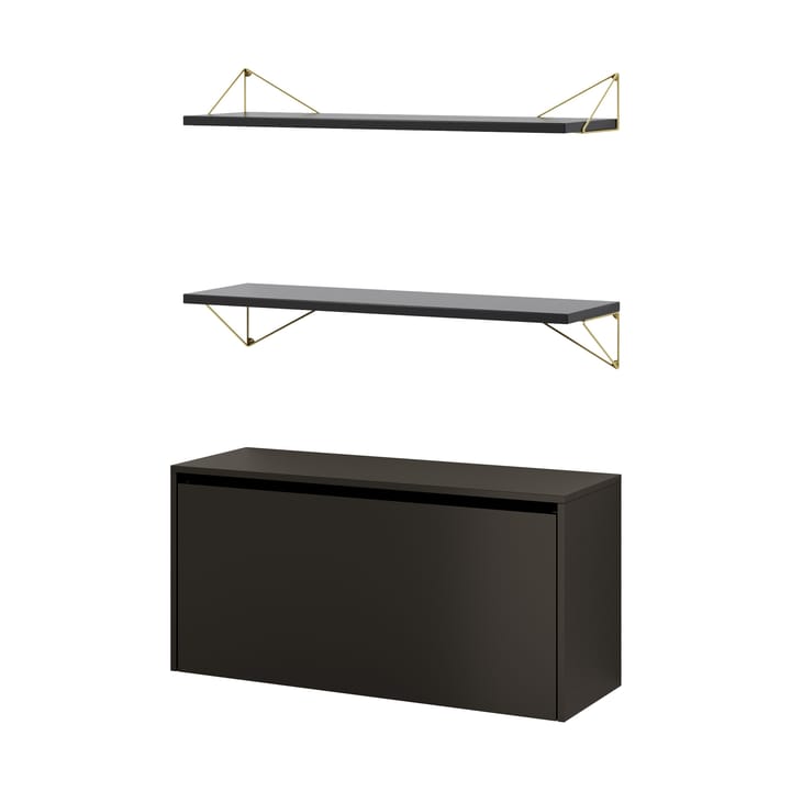 Sistema de estanterías Pythagoras Bundle F negro-latón - undefined - Maze