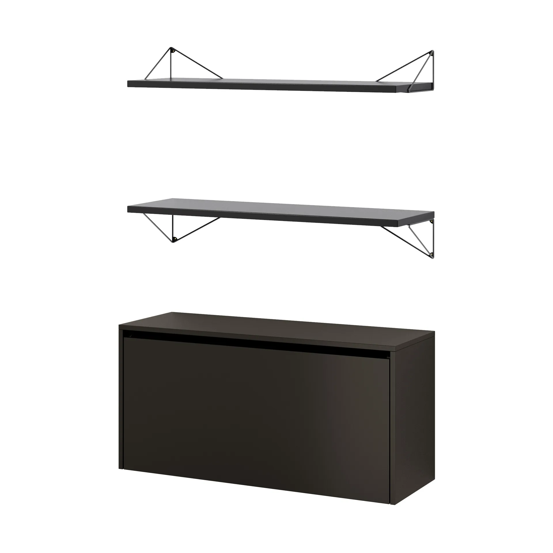 Sistema de estanterías Pythagoras Bundle F negro-negro,  Maze