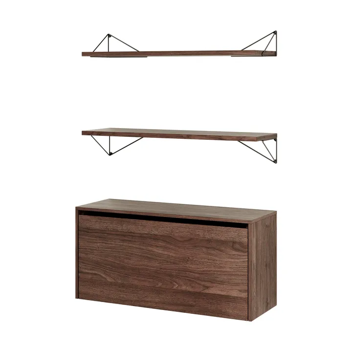 Sistema de estanterías Pythagoras Bundle F nogal-negro - Maze