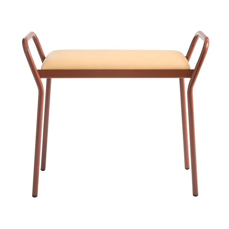 Taburete Anyone, Cinnamon-vegeta trace leather Maze