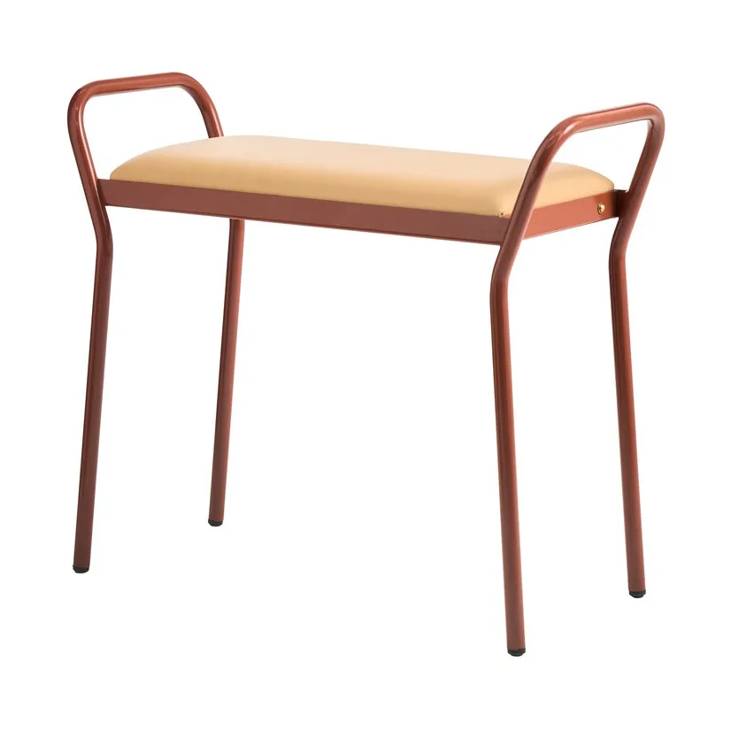 Taburete Anyone, Cinnamon-vegeta trace leather Maze