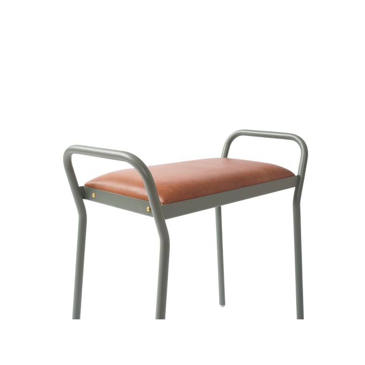 Taburete Anyone, green grey/vintage cognac Maze