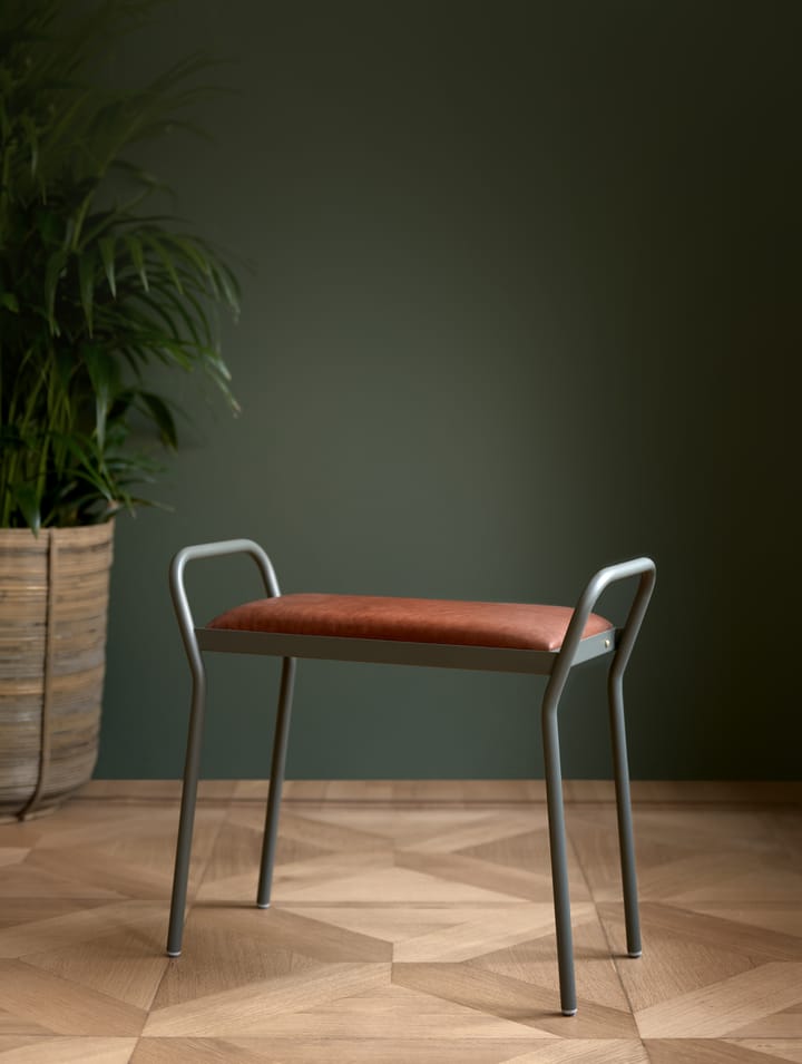 Taburete Anyone, green grey/vintage cognac Maze
