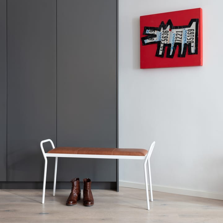 Taburete Anytwo, Blanco-coñac vintage Maze