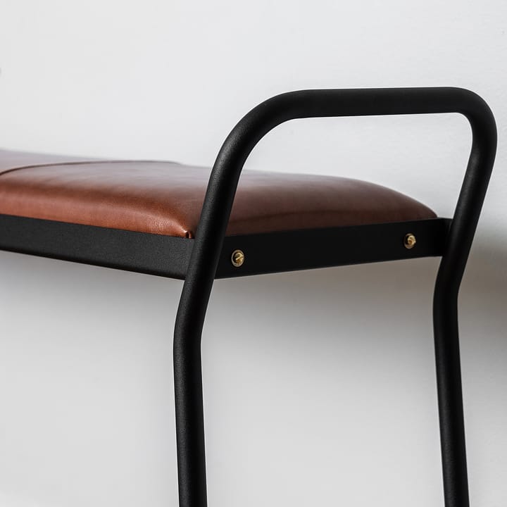 Taburete Anytwo, Negro-coñac vintage Maze