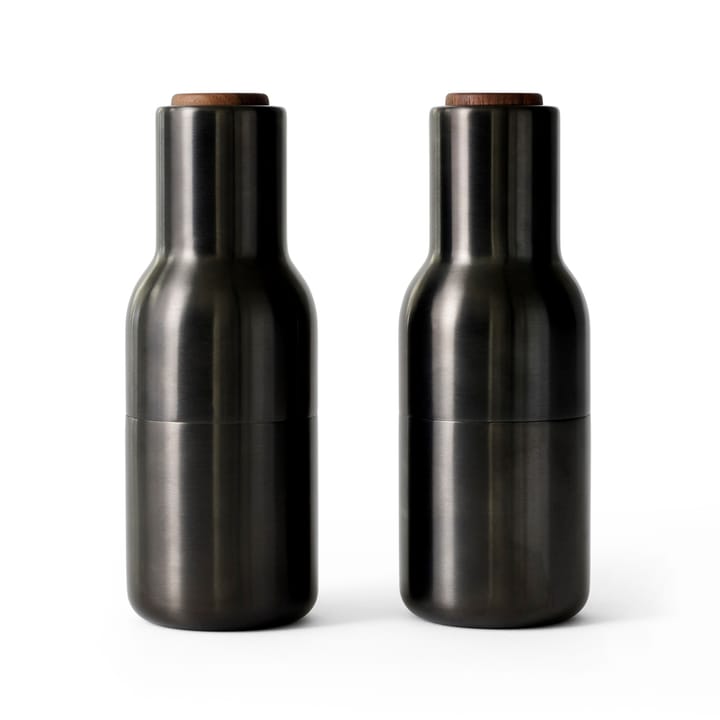 2 Molinillos de especias Bottle Grinder metal - Bronzed brass (tapa de nogal) - MENU