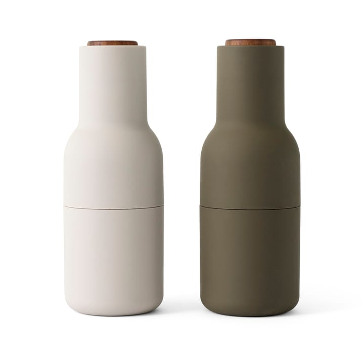 2 molinillos de especias Bottle - Hunting green-beige (nogal) - MENU