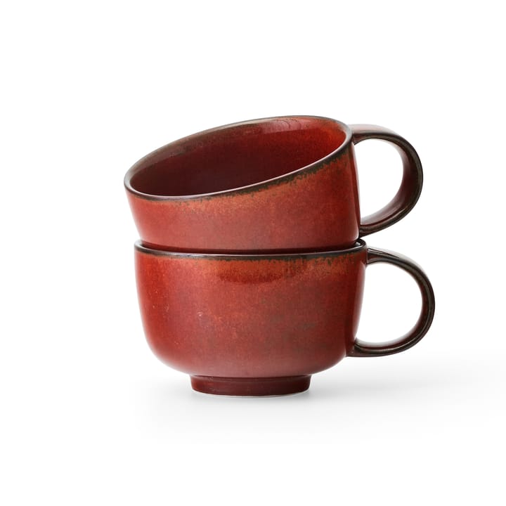 2 Tazas con asa New Norm 25 cl - esmaltado rojo - MENU