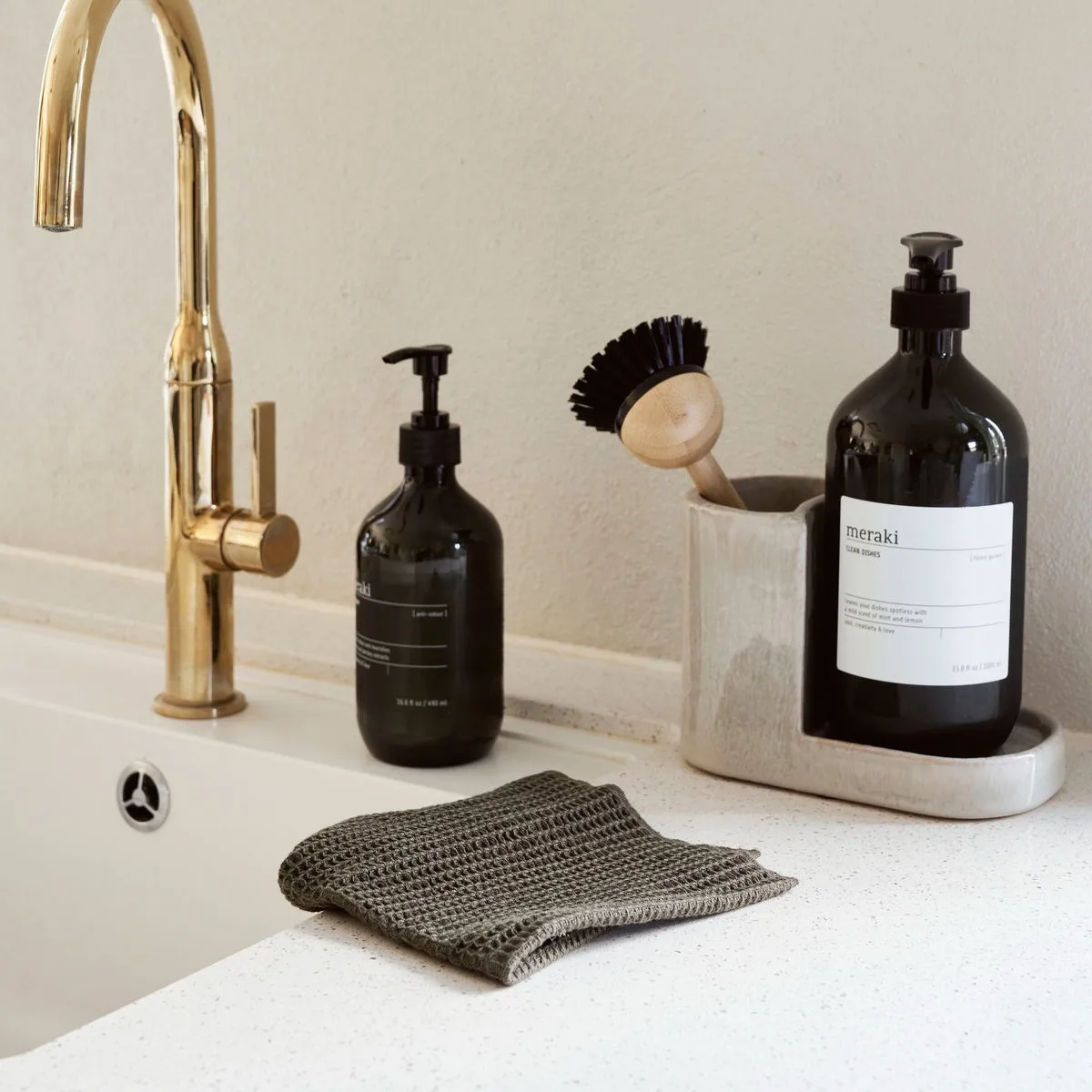 2 Paños de cocina Pumila 30x30 cm, Arméverde Meraki