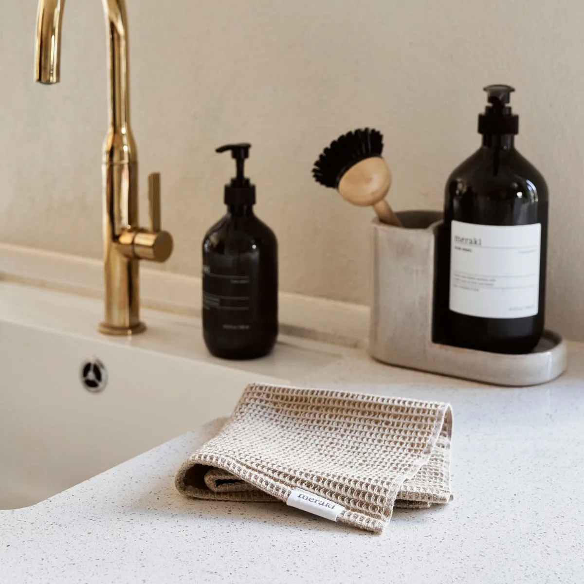 2 Paños de cocina Pumila 30x30 cm, Safari Meraki