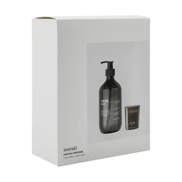 Caja de regalo jabón de manos y vela perfumada Meraki - Deep valley-Amber dust - Meraki