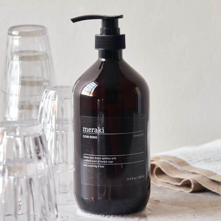 Detergente para platos Meraki 1000 ml, Herbal nest Meraki