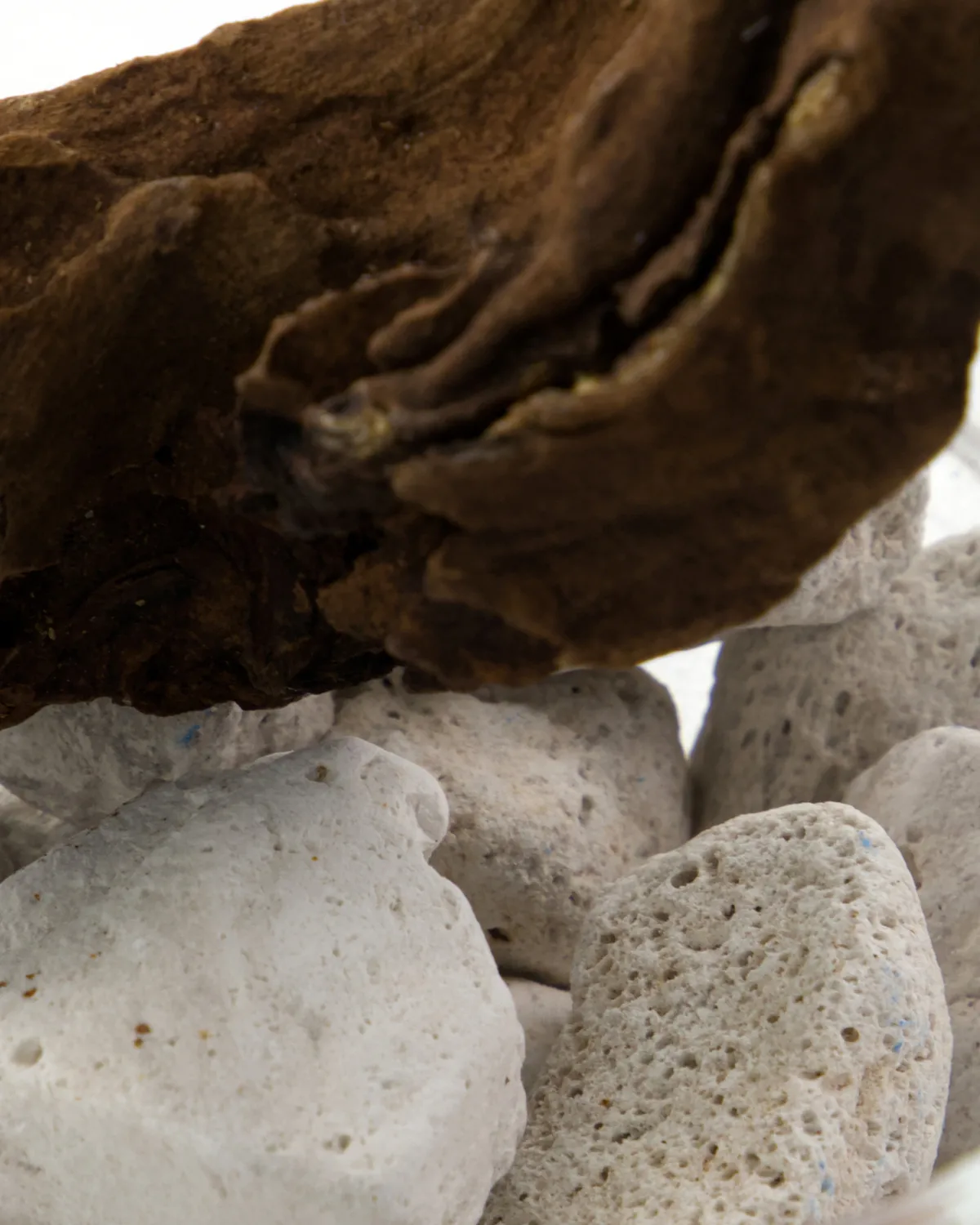 Difusor Meraki de piedra de lava y madera, Blanco Meraki