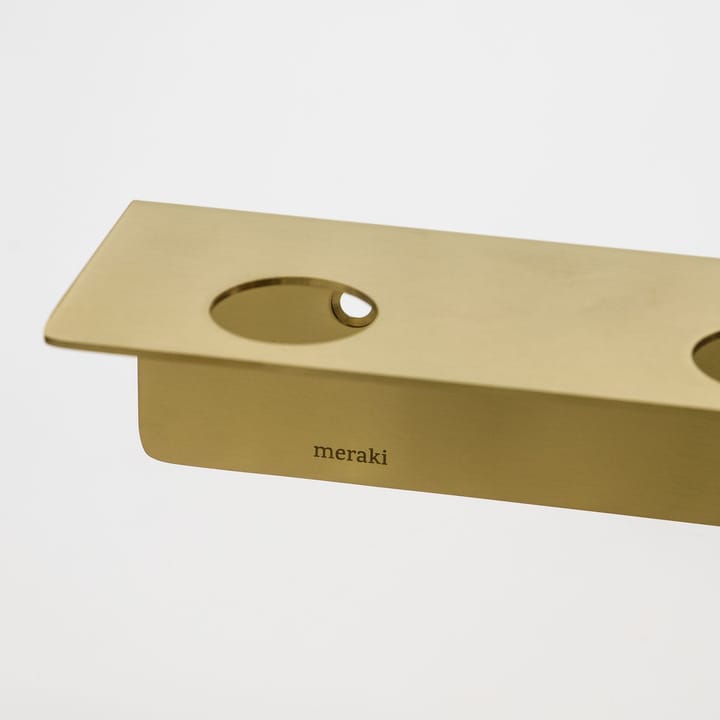 Estante con colgador de botellas y gancho Meraki, Acabado de latón cepillado Meraki