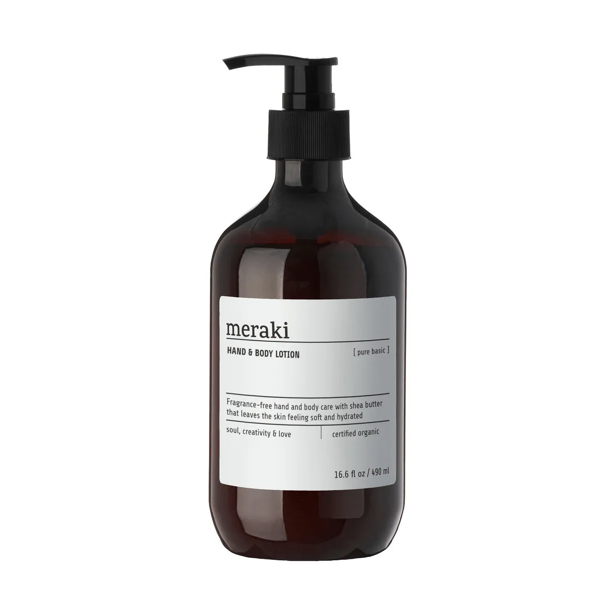 Loción de manos y cuerpo 490 ml, Pure basic Meraki