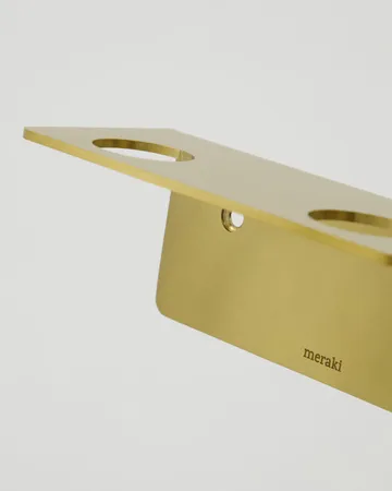 Percha Meraki - Acabado en latón cepillado, para 2 botellas - Meraki