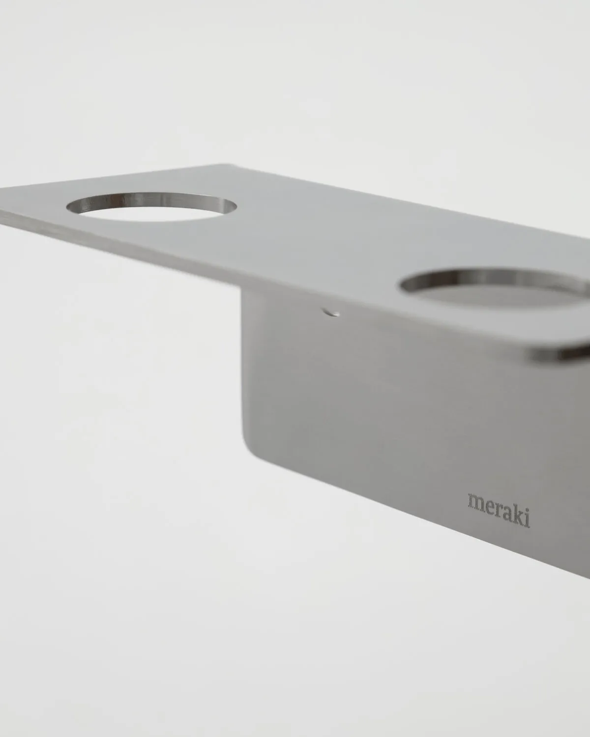 Percha Meraki, Plateado cepillado, para 2 botellas Meraki